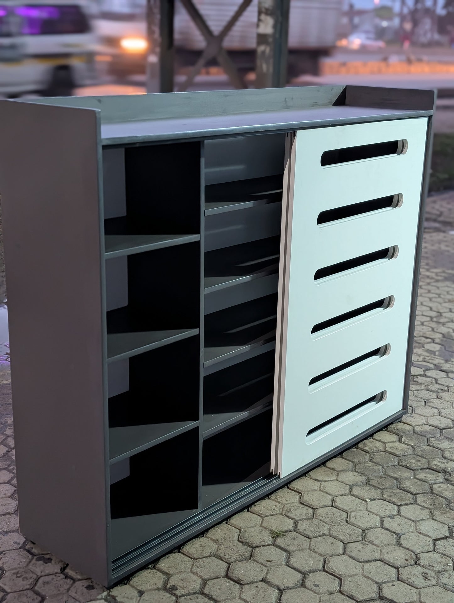5 by 4 ft shoe rack (sliding doors)