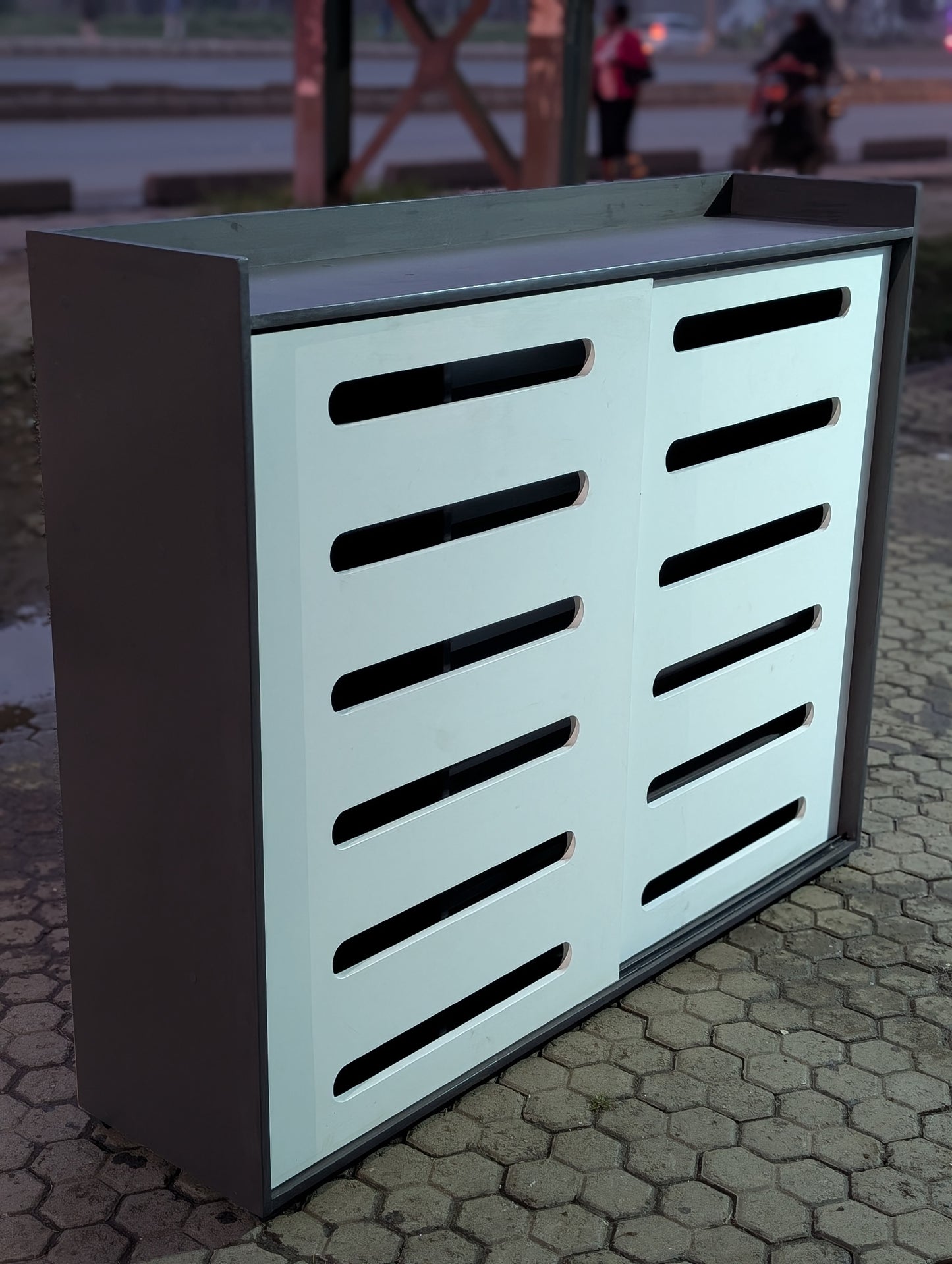 5 by 4 ft shoe rack (sliding doors)
