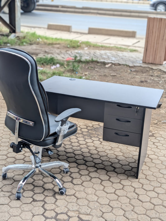 1.2 meters dark grey desk & C 35 Chair