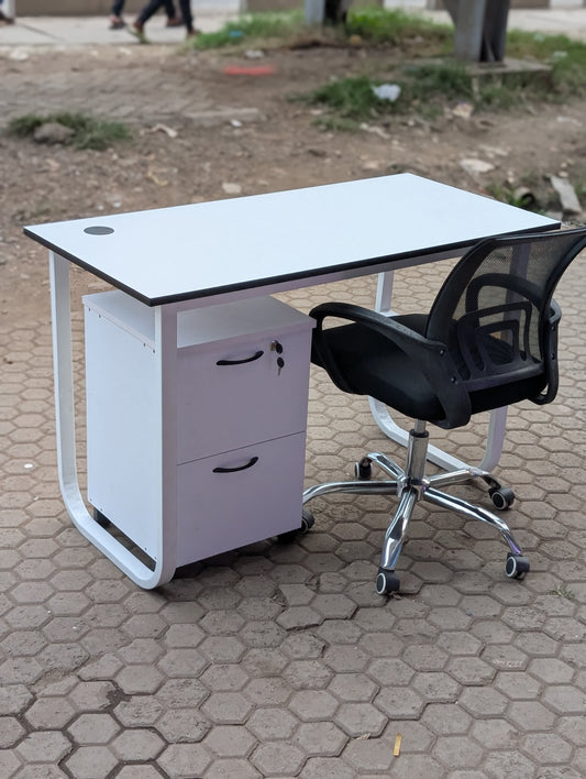 1.2 meters Metal frame desk , pedestal drawer & Chair
